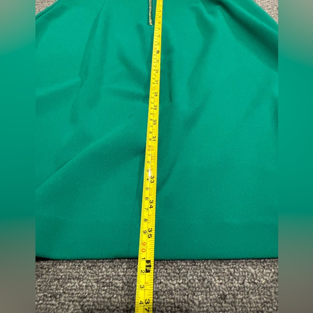 Beautiful Calvin Klein Bell Sleeve Sheath Green Dress 8 $115 - Picture 6 of 8